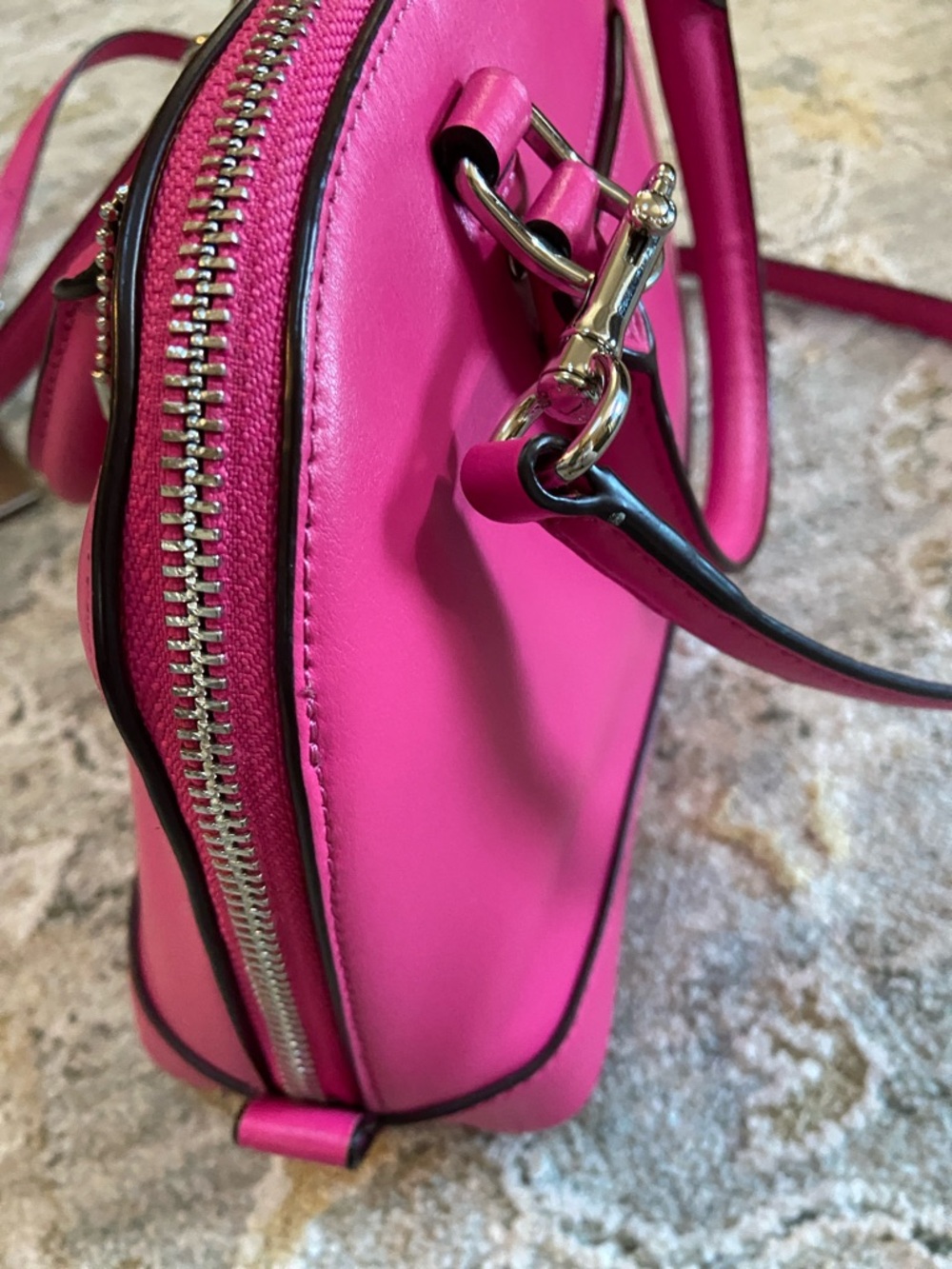 Coach 2017 Pink Leather Mini Sierra Satchel F57555 - Picture 8 of 9